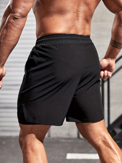 Double Layer Men's Sport Shorts With Drawstring For Outdoor Activities