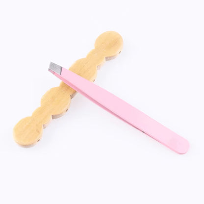 Stainless Steel Eyebrow Tweezers - Precision Hair Removal and Shaping Tool for Women and Men - Durable and Comfortable Grip