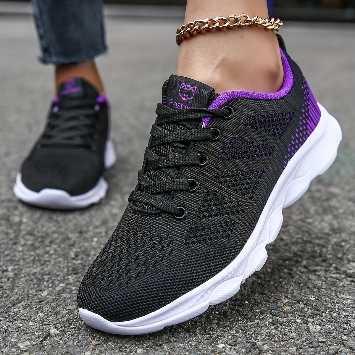 Womens Super-Breathable Lace-Up Sport Shoes - Lightweight & Fashionable Flying Woven Design - Ideal for Casual Everyday Wear - Durable & Comfortable Beauty World Shop