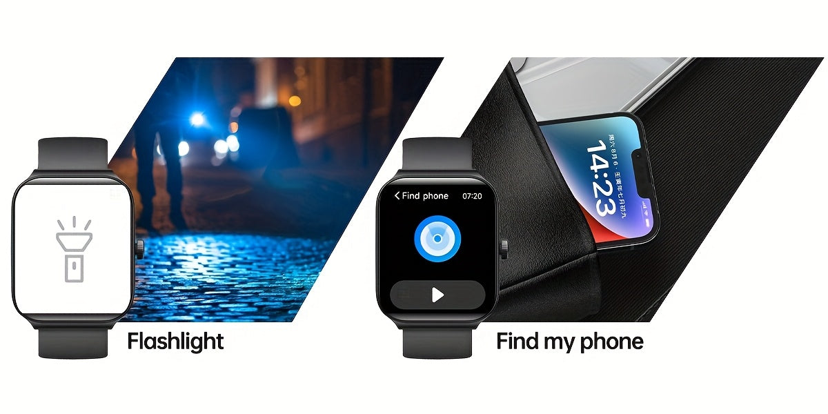 FAWEIO Smart Watch For Men Women Wireless Call, 1.95" Smartwatch With 100+ Sport Modes, Fitness Activity Tracker Pedometer, Built-in Alexa, For iPhone & Android, Perfect Gift For Family And Friends