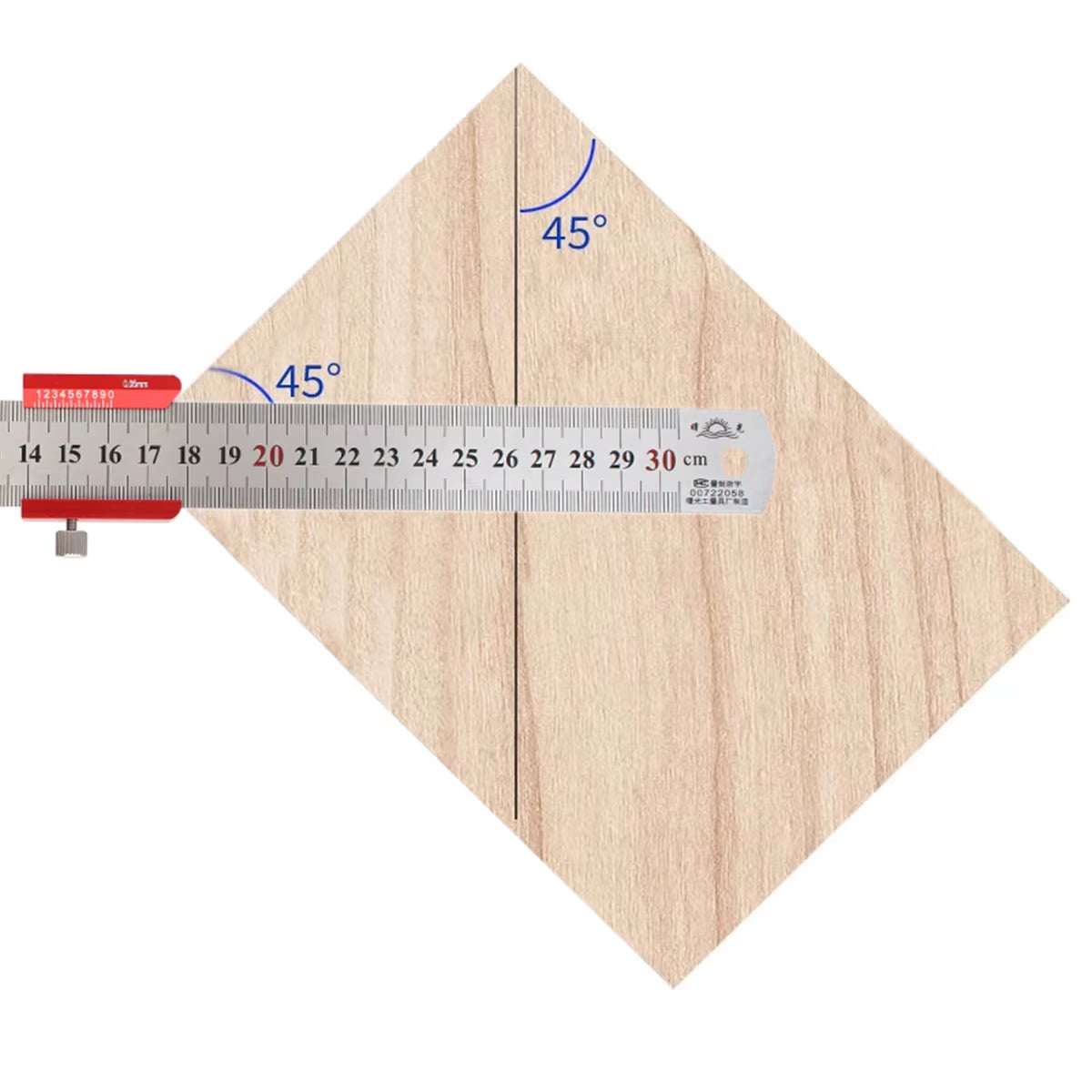 45/90Angle Steel Ruler Positioning Block Stop Angle Scriber Line Marking Gauge Steelruler Fixed Limit Woodworking Measuring Tool