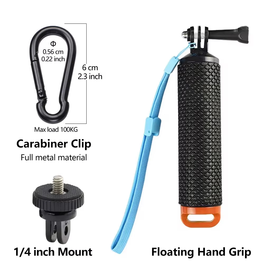 Floating Hand Grip Underwater Stick Monopod Pole for Gopro Hero 13 12 11 10 9 SJCAM SJ4000 Insta360 AKASO DJI Osmo Action Camera