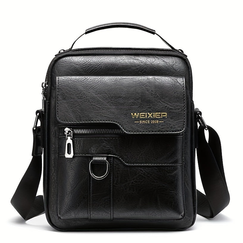 Fashionable High-End Vintage Shoulder Bag, Vertical Business Versatile Casual Crossbody Commuter Messenger Bag Beauty Fashion