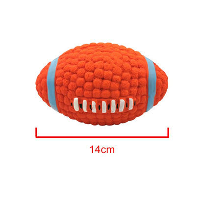 Soft Pet Ball Squeaky Toy for Small Large Dog Rugby Tennis Volleyball Football Basketball Latex Tooth Cleaning Training Toys