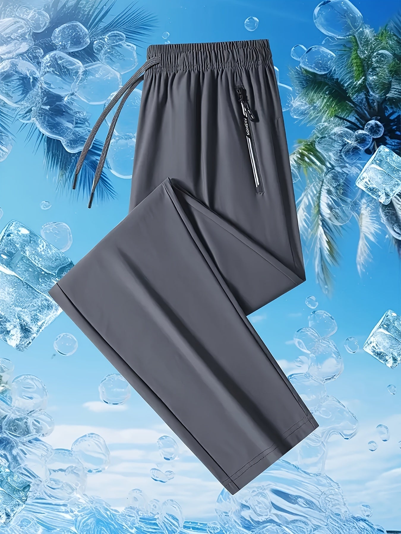 Three Pairs Of Men's Sport Pants. They Can Absorb Moisture And Wick Away Sweat, Keeping You Dry And Breathable. with Zipper Details, These Are Thin And Quick-drying Outdoor Pants, Which Are Perfect for Outdoor Sports And Home