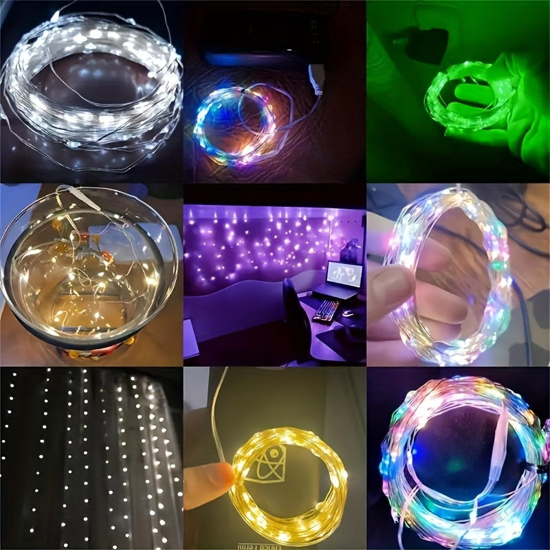 1pc String Lights for Bedroom, Party, Wedding, Christmas Halloween Decoration, 50/100LED Beauty Fashion