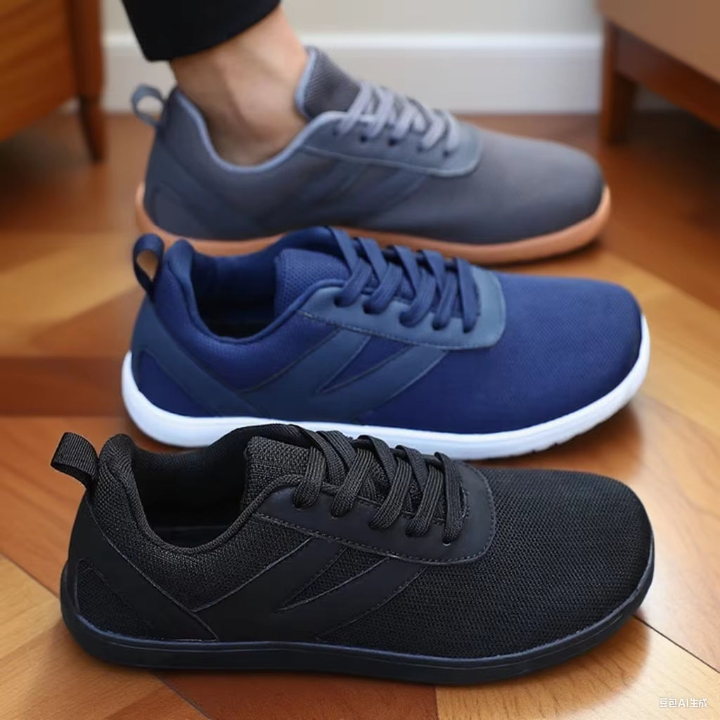 Mesh Barefoot Shoes Men'S Wide Toe Minimalist Sneakers Lightweight Breathable Casual Shoes Designer Running Shoe Casual Sneakers