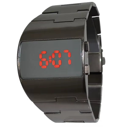 Luxury Gold Big Watch Men Sport Led Digital Watches Gold Silver Black Stainless Steel Electronic Wristwatches Reloj Hombre 2022