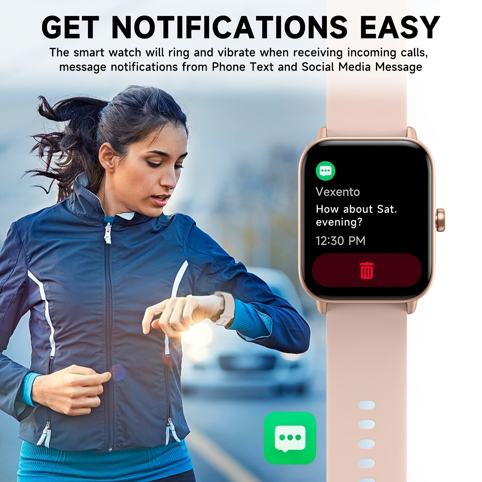 1pc FAWEIO 1.8 Inch Smart Watch for Women & Men with 100+ Sport Modes, Answer/Make Calls, Fitness Activity Tracker, Pedometer, for iPhone And Android, Perfect Gift for Family And Friends, Suitable for Christmas Gifts Beauty World Shop