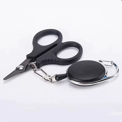 WEIHE Steel Fishing Scissors Set Pesca Scissors with Badge Reel Cutting Line Tool Fishing Tools