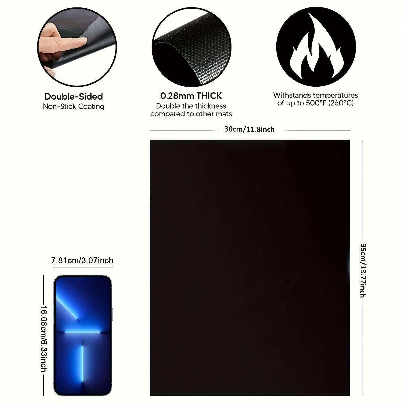 2pcs Heavy Duty Non-Stick Oven Liners for Bottom of Oven - PTFE Food-Safe Drip Trays, Spill & Burn Protection, Easy Clean, Fits Electric/Gas Ovens & Grills, BBQ Party & Vacation Essentials, Grill Accessory, Sleek Design, Reli Beauty Fashion