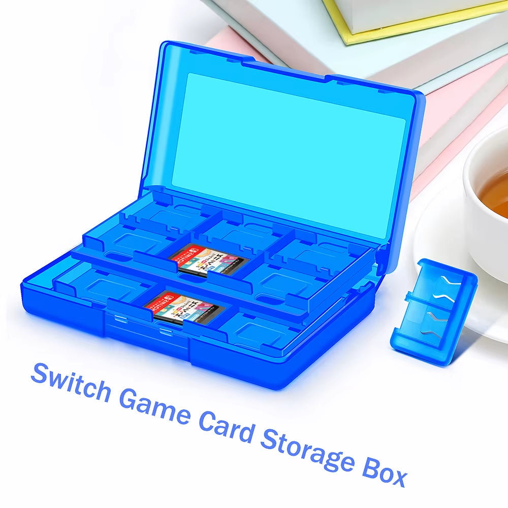 With Logo 24 in 1 Game Card Hard Case for Nintendo Switch Oled Portable Storage Box Ns Lite Protective Cover Travel Accessories