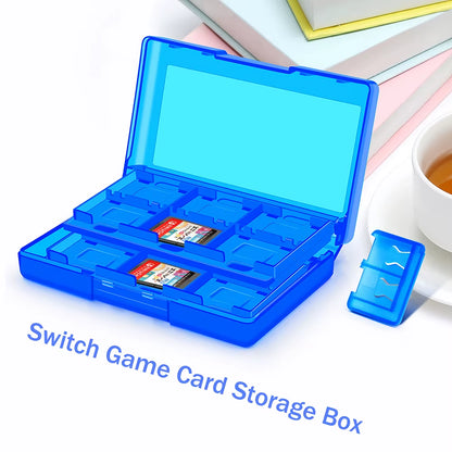 With Logo 24 in 1 Game Card Hard Case for Nintendo Switch Oled Portable Storage Box Ns Lite Protective Cover Travel Accessories