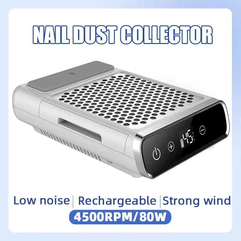 Nail Dust Extractor Vacuum – Professional Manicure Equipment with Adjustable Speed & Reusable Filter