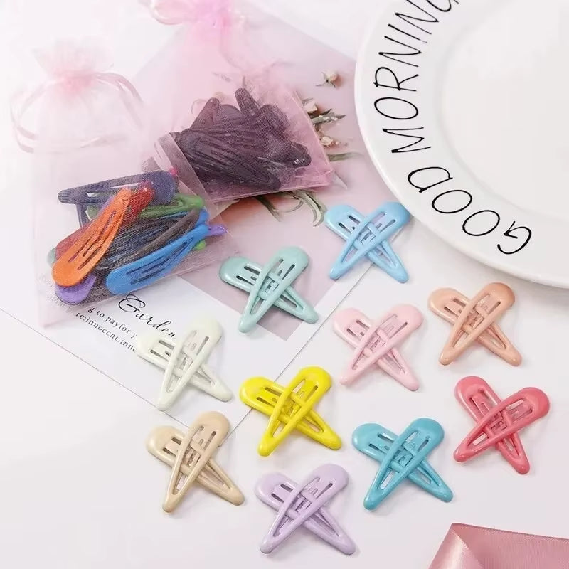 Aesthetic Hair Clips Barrettes BB Pins Alloy 5Cm Cute Sweet Ins Style Ladies Girls Kids Small Hair Clips 10-40Pcs
