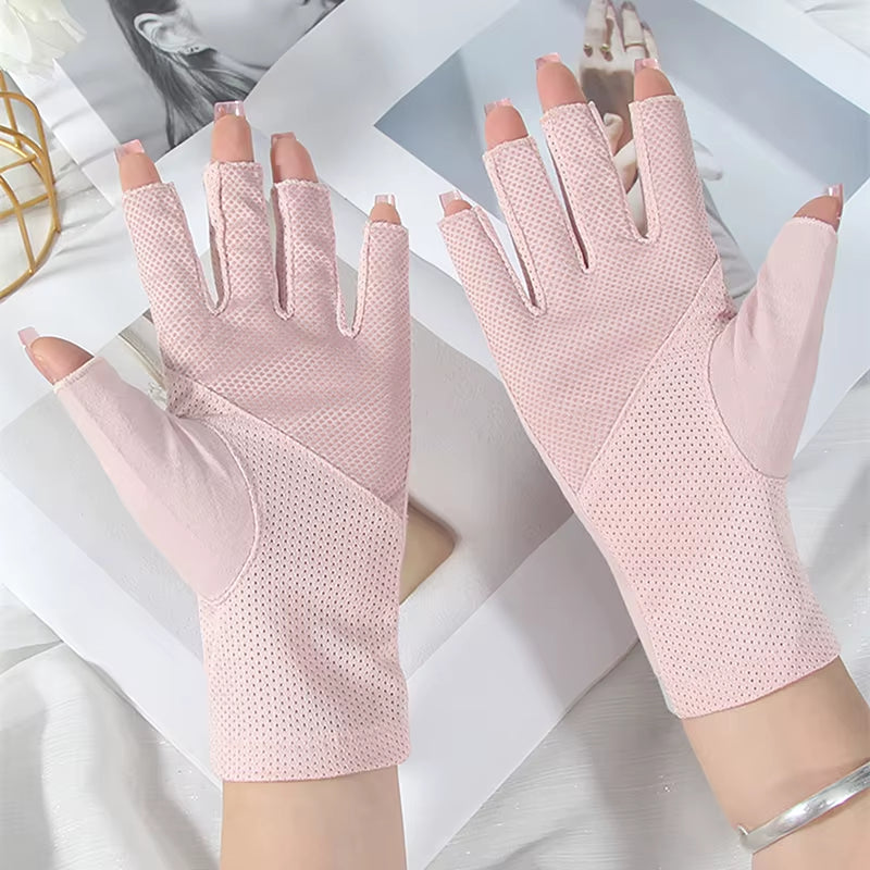 1 Pair anti UV Nail Gloves UV Gel Shield Glove Fingerless Manicure Nail Art Tools LED Lamp Nails Dryer Radiation Hand