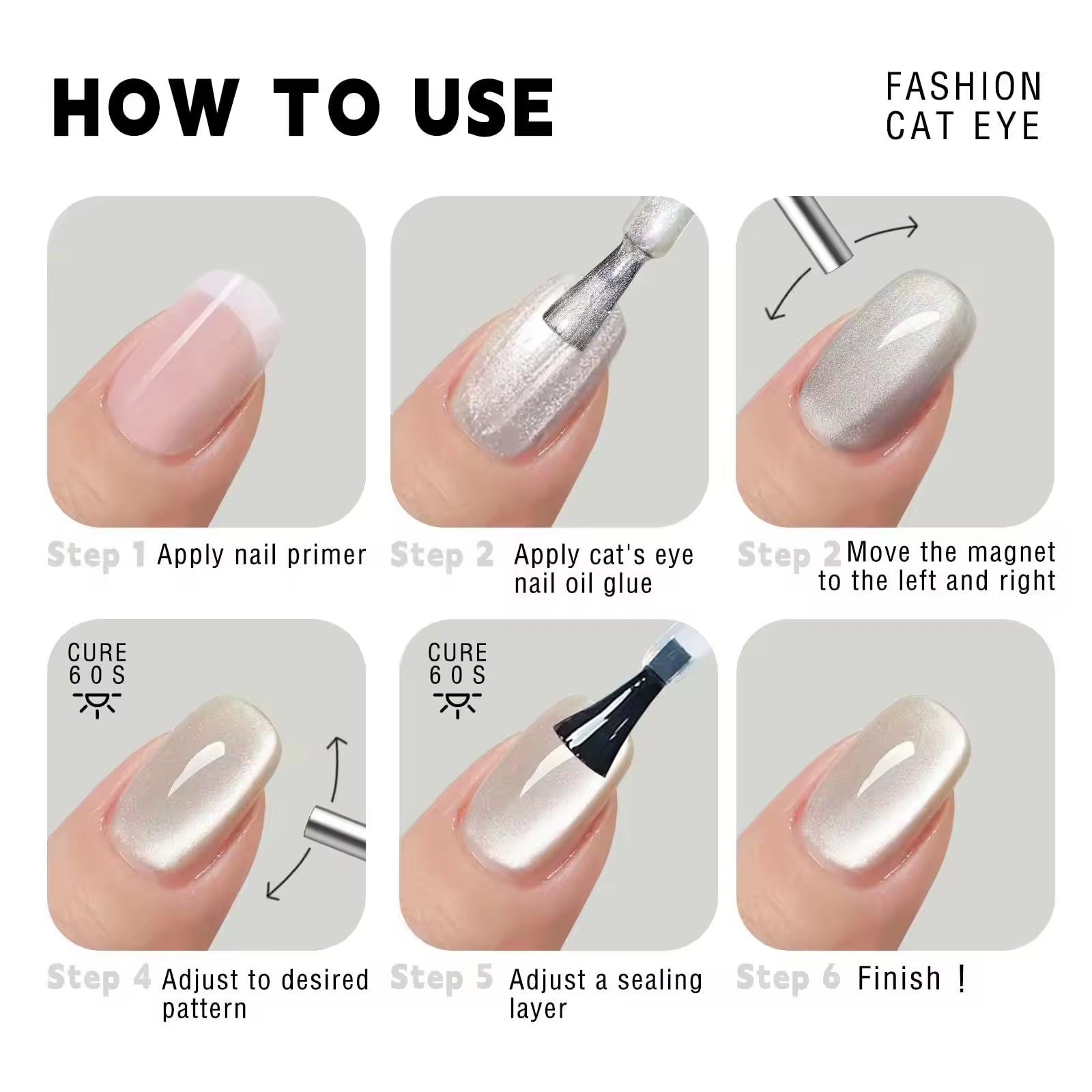 1Pcs/2Pcs Nail Art Magnetic Pen 3D Cat Eye Painting Nails Art Design Dual-Ended Magnet Wand Gel Polish Magic for Manicure