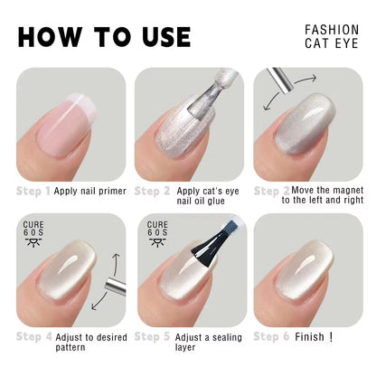 1Pcs/2Pcs Nail Art Magnetic Pen 3D Cat Eye Painting Nails Art Design Dual-Ended Magnet Wand Gel Polish Magic for Manicure