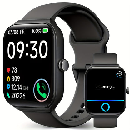 FAWEIO Smart Watch For Men Women Wireless Call, 1.95" Smartwatch With 100+ Sport Modes, Fitness Activity Tracker Pedometer, Built-in Alexa, For iPhone & Android, Perfect Gift For Family And Friends
