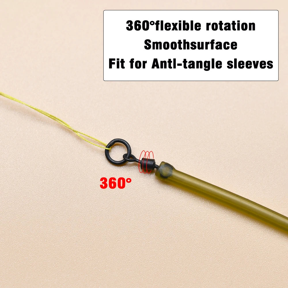 40Pcs Quick Change Flexi Ring Swivel Rig Making Terminal Tackle Carp Fishing Accessories