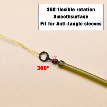 40Pcs Quick Change Flexi Ring Swivel Rig Making Terminal Tackle Carp Fishing Accessories