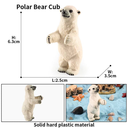Arctic South Pole Animals Simulation Polar Bear Ursus Maritimus Action Figures Solid PVC Model Figurine Kid Toy Gift