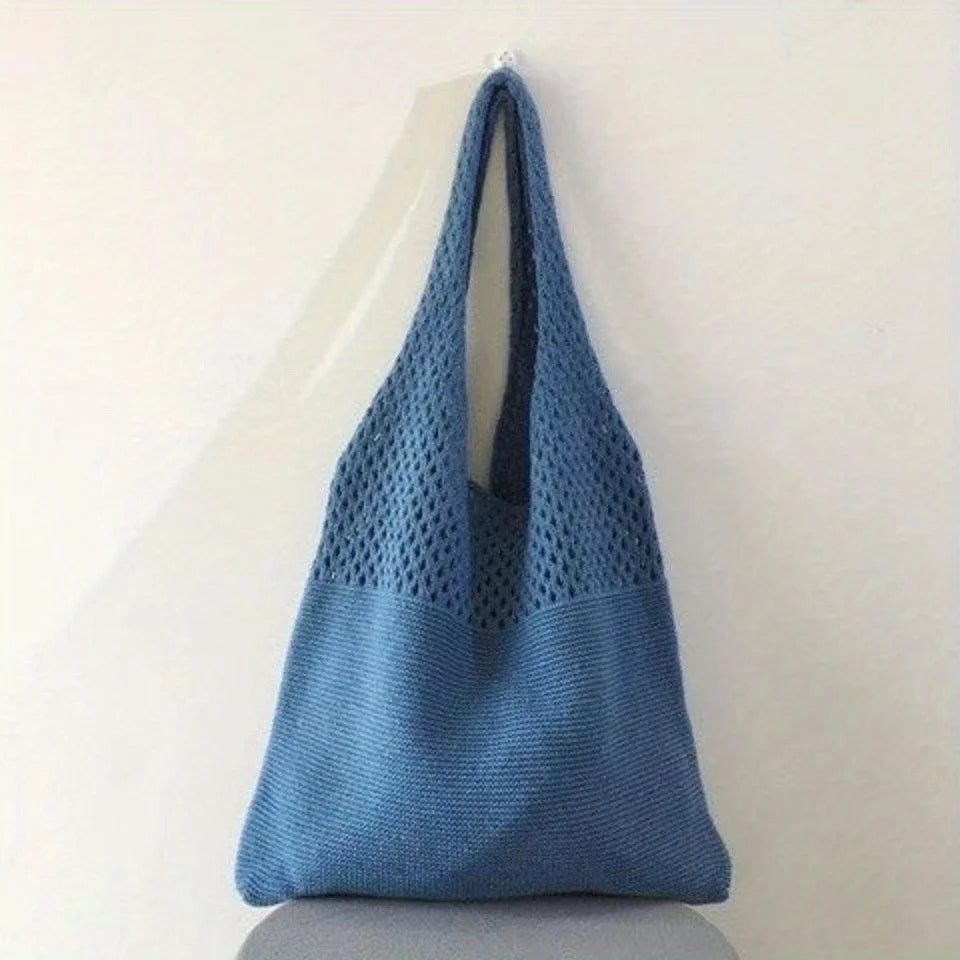 Large Capacity Retro Hollow Crochet Bag - Spacious Interior with Ample Room for Daily Essentials, Ideal for Grocery Shopping, Tr