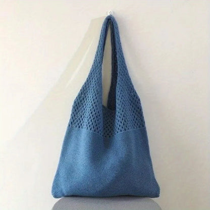 Large Capacity Retro Hollow Crochet Bag - Spacious Interior with Ample Room for Daily Essentials, Ideal for Grocery Shopping, Tr