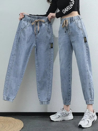 2025 Harem Pants Vintage High Waist Woman Jeans Ankle Length Mom Jeans Denim Pants for Women Clothes High Waisted Jeans