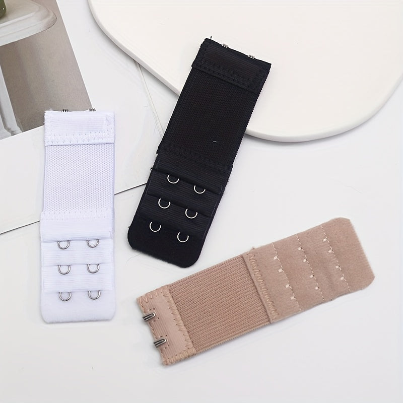 3pcs 2 Hooks Bra Strap Extenders, Comfortable Adjustable Bra Band For Braless Look, Women's Lingerie & Underwear Accessories Beauty Fashion