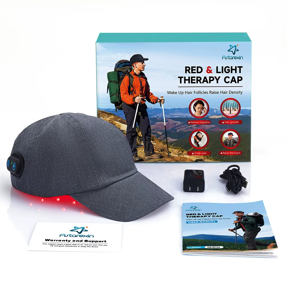 New Infrared Leds 660Nm&850Nm Red Light Therapy Hair Growth Cap for Hair Regrowth anti Hair Loss Relax Scalp Anti-Inflammatory