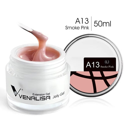 50Ml TPO FREE Rose Pink Jelly Gel Extension Nail Salon Professiona Used Self Leveling Transparent Gel Nail Gel Polish