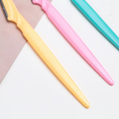 3Pcs Women'S Razors Makeup Facial Eyebrow Lip Razor Hair Remover Sharp Stainless Steel Cutting Knife Safety Razor