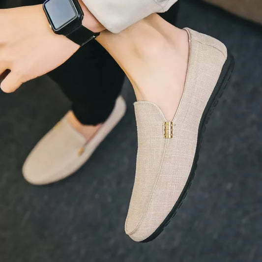 Shoes Men Casual Comfort Men Shoes Denim Male Shoes Adult Footwear 2024 New Loafers Canvas Sneakers Driving