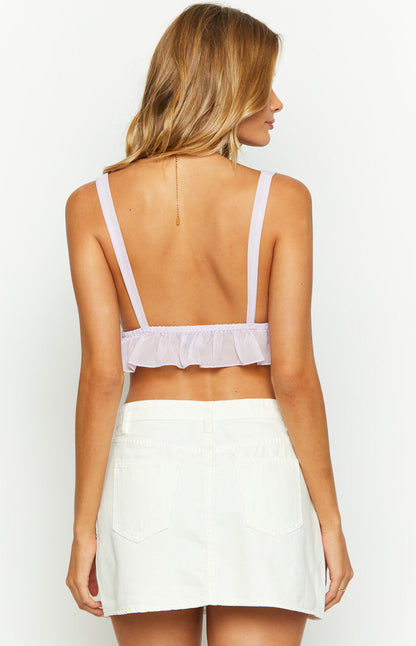 Alcmene White Denim Asymmetrical Wrap Mini Skirt BB Exclusive