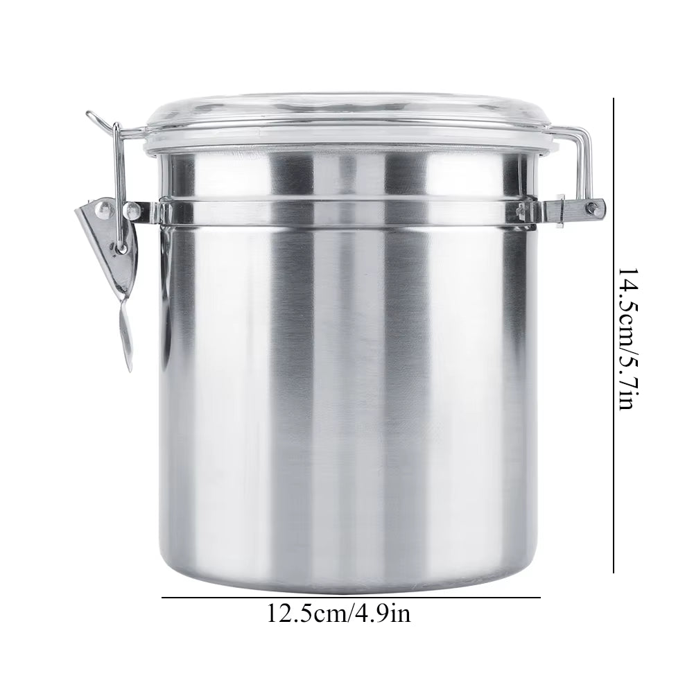 Coffee Container Stainless Steel Vacuum Sealed Coffee Beans Storage Jar for Home Kitchen 800/1100/1450/1800Ml Optional