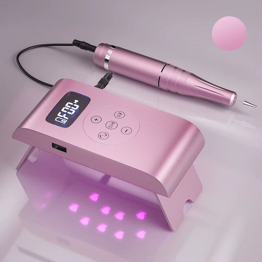 2 in 1 35000Rpm Rechargeable Nail Machine Uv Lamp Nail Dryer Nail Drill Machine Electric Nail File Led Display Manicure Machine