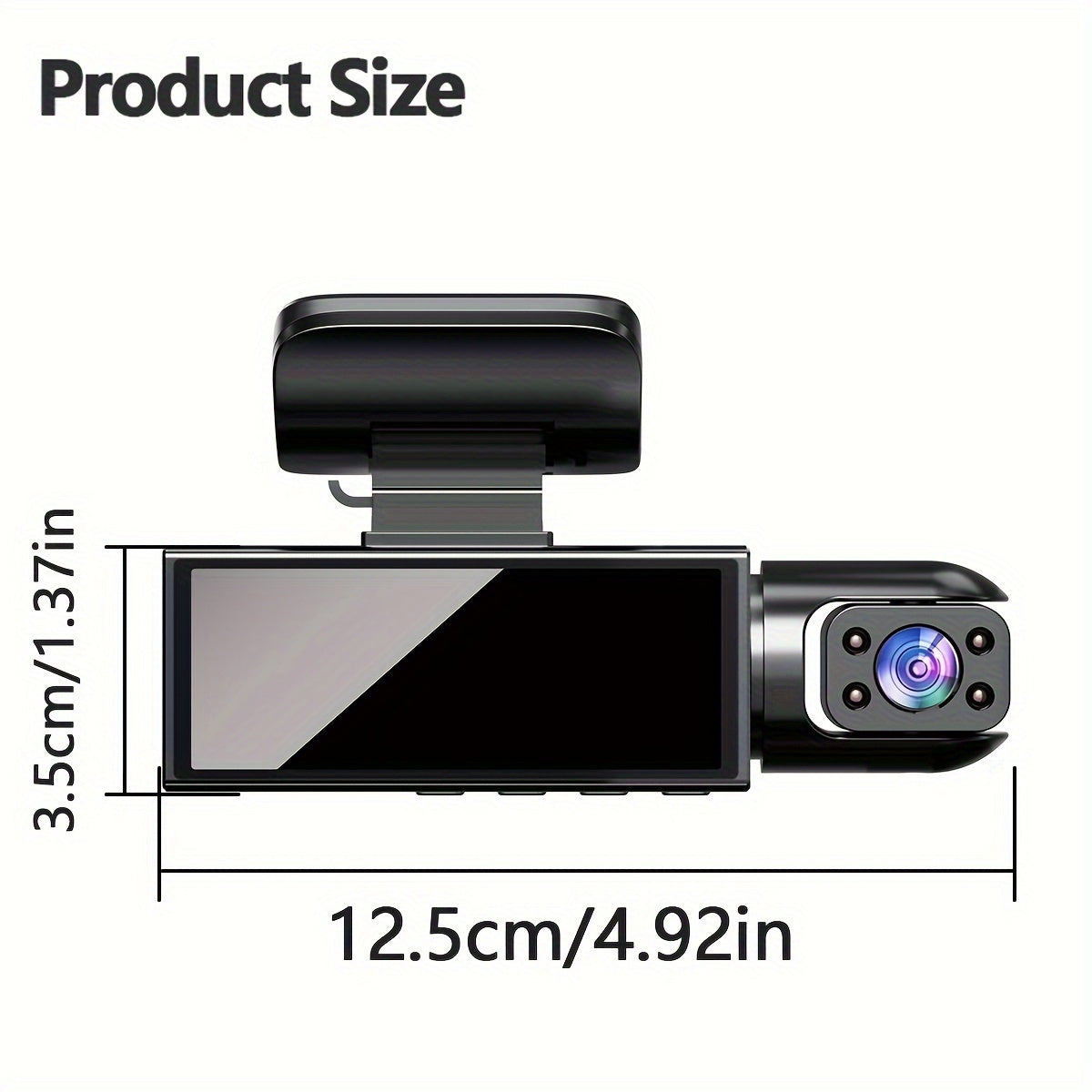 ZKCAMSPY Dual Front and Inside Car Dash Camera with, G-Sensor, Loop Recording, Night Vision, Motion Detection, Parking Monitoring - Dashboard and Cabin Viewing, Compatible with PC, Hardwiring Powered - for Taxi, Truck, SUV, S Beauty Fashion