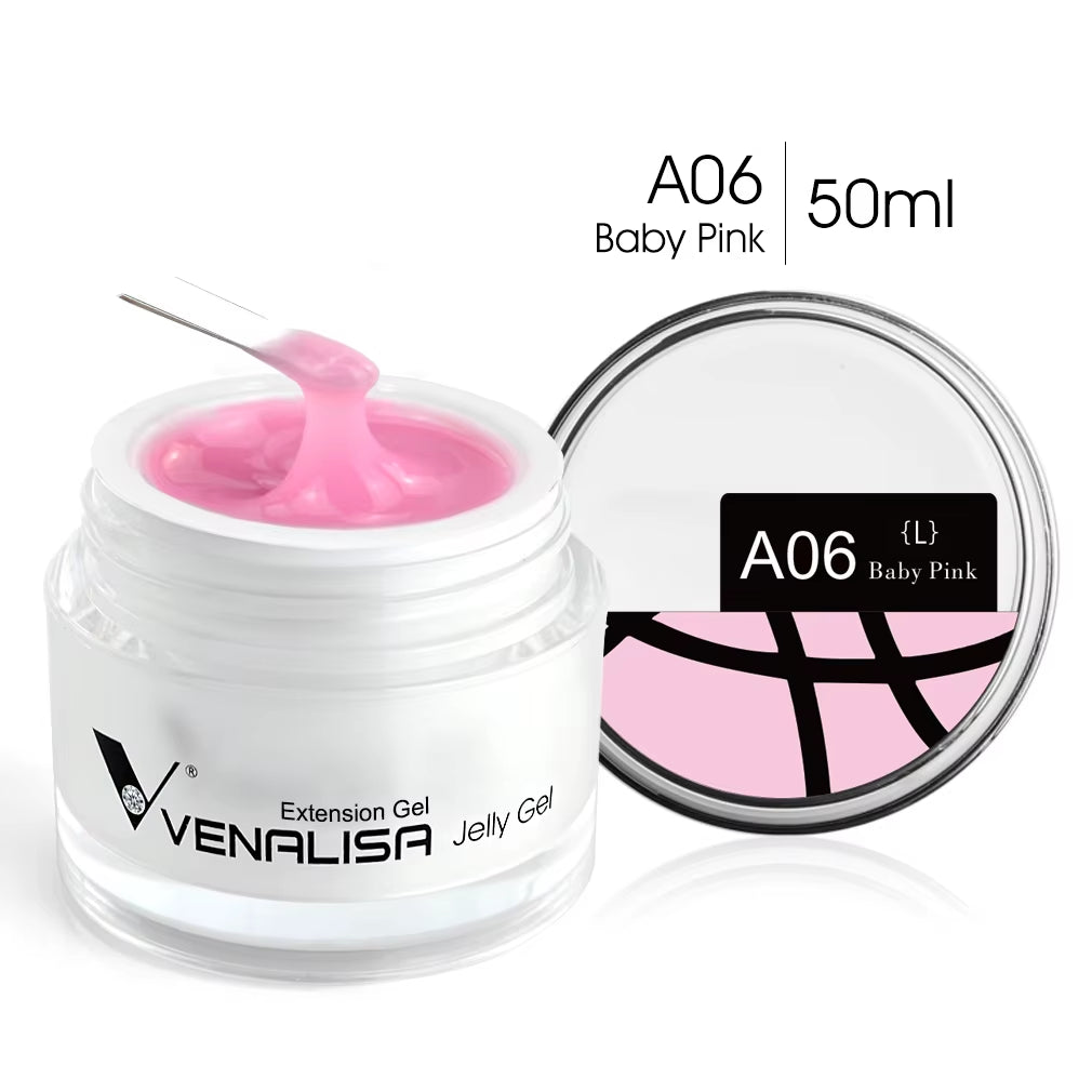 50Ml TPO FREE Rose Pink Jelly Gel Extension Nail Salon Professiona Used Self Leveling Transparent Gel Nail Gel Polish