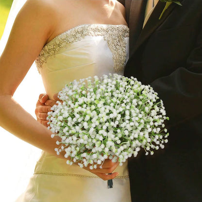 5/12PCS Artificial Plastic Babysbreath Flowers Fake Plants Wedding Room Home Party Gifts Handheld Arrangement Valentine'S Day