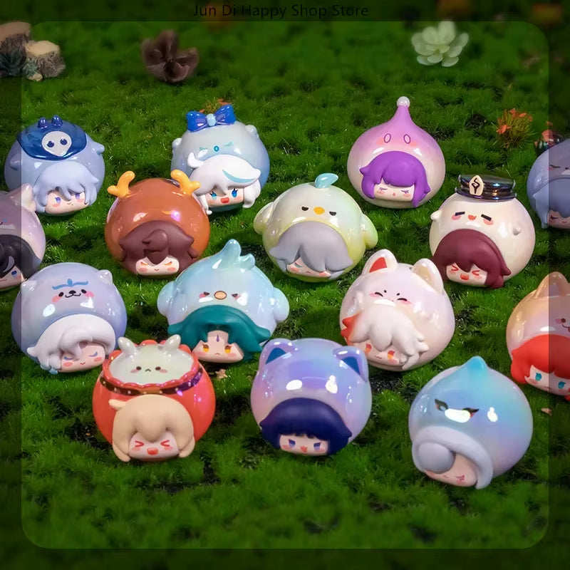 Genshin Impact Blind Box Furina Mini Anime Figure Game Surprise Box Q Version Kamisato Figures Pvc Dolls Desk Decora Toys Gifts