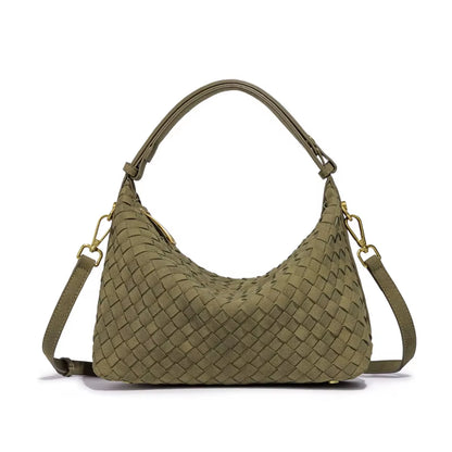 Women Retro Woven Shoulder Bag Handbag High-End One-Shoulder Underarm Bag Fashion Women Commuter Tote Bag Female Crossbody Bag