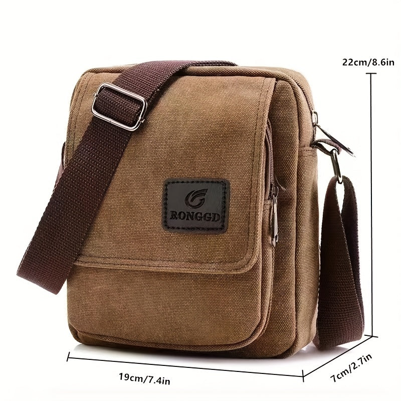 Retro Square Shoulder Bag - Stylish Vintage Design with Secure Zipper, Ultra-Lightweight Canvas Crossbody Bag for Trendy Travelers Beauty Fashion
