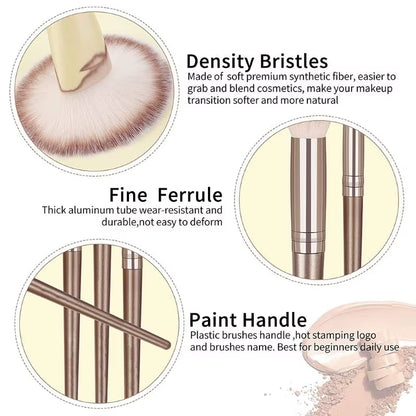 Professional 3-20PCS Makeup Brushes Set Soft Fluffy Foundation Eyeshadow Concealer Blending Blush Brush Kabuki Women Beauty Tool