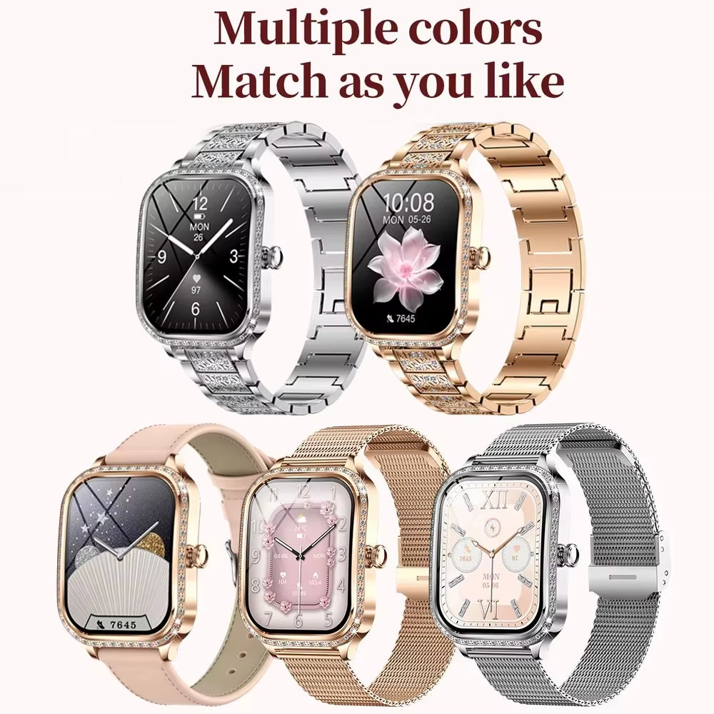 Smart Watch Women Waterproof Bluetooth Call Sports Fitness Heart Rate Monitor Smartwatch Mujer Digital Women'S Smartwatches