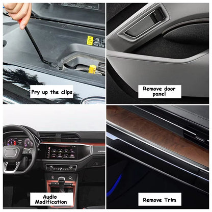 Universal Car Door Trim Clip Removal Tool Kit for BMW Toyota Hyundai Benz Tesla - Auto Panel Pry Repair Fastener Set
