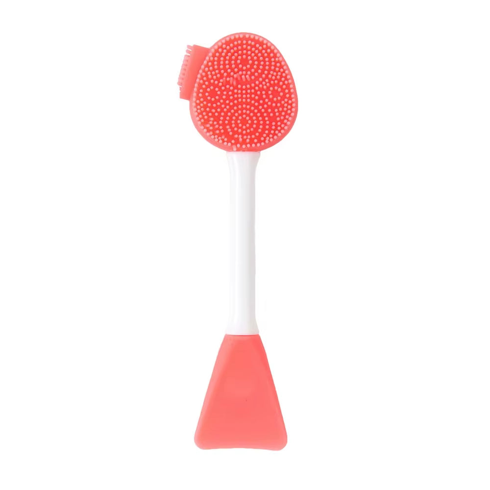 Facial Cleaning Silicone Brush Facial Mask Applicator Skincare Accessories Silicone Body Scrubbers 2In1 Spa Facial Wash Brushes