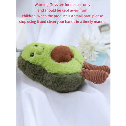 Funny Cat Toys Cute Avocado Pet Plush Toy for Daily Companionship of Small Medium-Sized Dogs Cute Avocado Backpack Hanging Chain