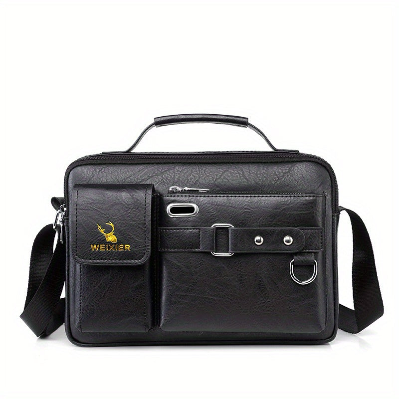 Vintage Crossbody Messenger Bag, Large Capacity Shoulder Bag, Casual Business Handbag & Satchel Purse Beauty Fashion