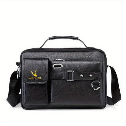 Vintage Crossbody Messenger Bag, Large Capacity Shoulder Bag, Casual Business Handbag & Satchel Purse Beauty Fashion